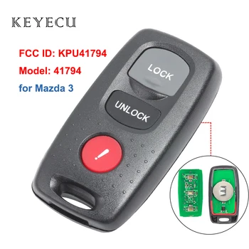 Keyecu Telecomanda Cheie Auto cu Telecomanda 2 Butoane+1 pentru Mazda 3 2007 2008 2009 FCC ID: KPU41794 Model#41794