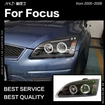 AKD Auto Styling-pentru Faruri Ford Focus 2005-2008 se Concentreze LED Faruri Led Drl Angel Eye Hid Bi-Xenon, Accesorii Auto