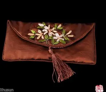 Wholesale10pcs Chineză Manual de Mătase Brodate cu Panglică Florale Bijuterii sac