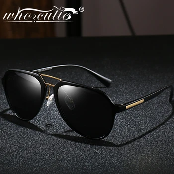 Ultralight TR90 Polarizat ochelari de Soare Aviație Cadru Bărbați 2019 Design de Brand Negru Mat se Estompeze Ochelari de Soare de Conducere de sex Masculin Oculos S053
