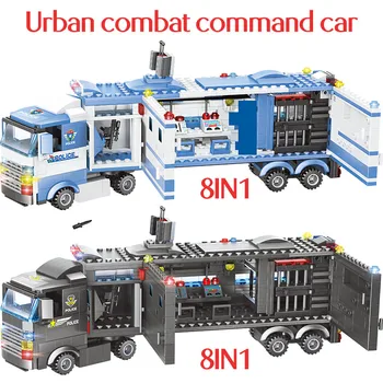 1102-1122pcs Secția de Poliție Oraș Blocuri City Camion SWAT Echipa de Cărămizi de Jucărie de Învățământ Pentru copii Baieti