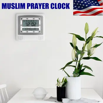 Automat Azan Islamice Musulmane De Rugăciune Cu Alarmă Masa De Perete Acasă Ceas Adhan Qibla Salah Calendar De Rugăciune Ceas Deșteptător