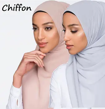 M2 10buc vânzare la Cald simplu balon de sifon hijab eșarfă șal folie doamna bentita femei eșarfă/esarfe 180*75cm