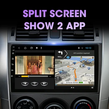 Android 10.0 Radio Auto Multimedia Player Video Navigaion GPS pentru Toyota Corolla E140/150 2006-2013 6G+128G 2Din Stereo Ecran