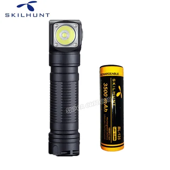 Skilhunt H04 H04R H04F RC 1200 lumen Două Personalizate UI USB Magnetic Reîncărcabilă lanterna de Vanatoare Camping + Bentita+baterie