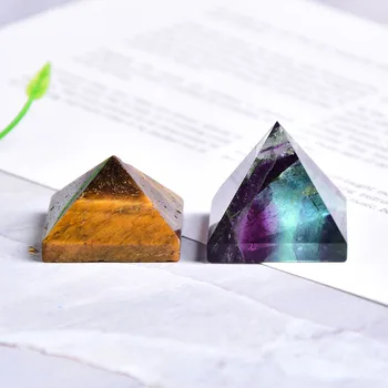 Naturale Cristal Piramida Fluorit Cuarț Piatră De Vindecare Chakra Reiki Cristal De Energie A Punctului De Decor Acasă Artizanat Lucrate Manual De Bijuterie De Piatra