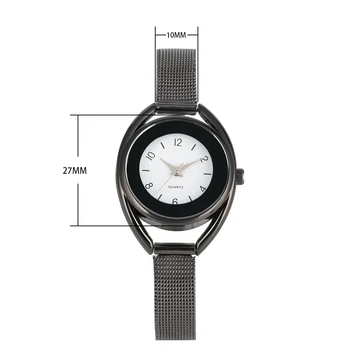 Elegant Ceas Quartz Elegant Cifre arabe, Cadran Brățară de Ceasuri de Plasă de Oțel Band Doamnelor Ceas Casual Cadouri reloj femenino