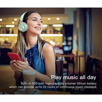 HIFI stereo Wireless bluetooth Căști căști muzică MP3 suport TF card cu microfon pentru xiaomi iphone sumsamg huawei tableta