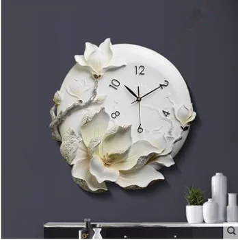 Camera de zi ceas de perete, creatoare de moda relief flori ceas de perete, ceasuri frumoase, decorațiuni produse
