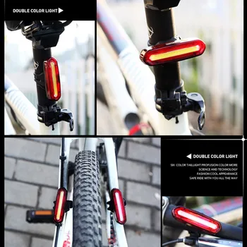 Bicicleta Lumina din Spate, Coada de Lumină Față de Lumină Set USB Reîncărcabilă 300 Lumeni Modul 3 Biciclete Lampa Pentru MTB Mers cu Bicicleta Accesorii pentru Biciclete