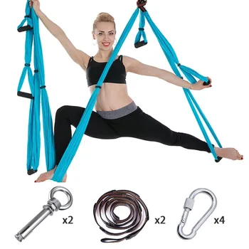 Nailon Yoga Hamac Set Pilates Body Shaping Exerciții Dispozitiv de Aerial Yoga Agățat Centura Inversiune Trapez pentru Plafon Ciment