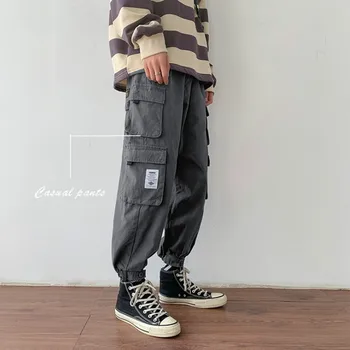 Barbati Casual Pantaloni de Marfă Solidă Buzunare Glezna-lungime Talie Elastic Moda Streetwear All-meci coreea Style Simplu Chic Uri în Vrac