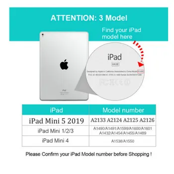 Slim Simplu Caz pentru ipad mini 1 2 3 4 5 mini2 mini 3 mini 4 mini 5 tableta Smart cover pentru ipad mini1/2/3/4/5