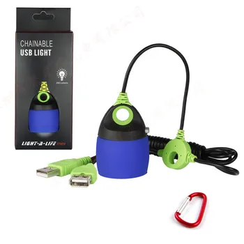 200 Lumeni USB Taxa de Camping Lumina Lanterna LED-uri în aer liber Camping Chainable rezistent la apa Portabil 1,5 M lungime Cablu USB Bec