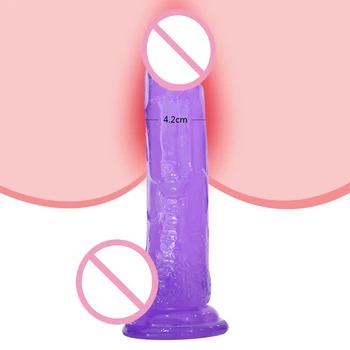Erotic Moale Jelly Vibrator Realist ventuza Anal Penisului Penis Stimulator Clitoridian Feminin Masturbator Adult Jucarii Sexuale pentru Femei