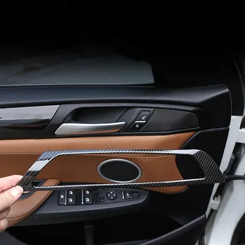Fibra de Carbon de Culoare Consola de Evacuare a Aerului Cadru CD Panou Decor Capac Ornamental Pentru BMW X3 F25 X4 F26 2012-17 Clanță Benzi