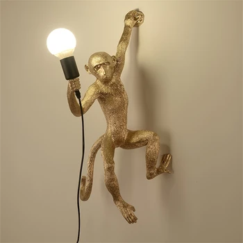Nordic Maimuță Lampă de Perete Lampă de Iluminat cu LED-uri Lămpi de Perete pentru Camera de zi Sala de Mese Home Decor Perete Bucatarie Tranșee corp de iluminat