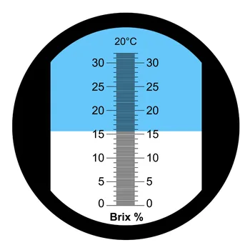 0-32% Brix Refractometru ATC Mare Concentrat de Soluție de Zahăr Conținut Test Tool 0.2% Divizia a, Coniac, Bere, Fructe, Legume