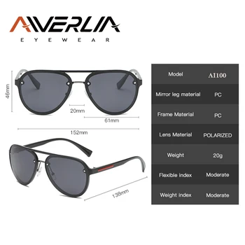 AIVERLIA Polarizat ochelari de Soare Barbati Pilot de Lux ochelari de Soare pentru Femei Brand Designer de Conducere Ochelari de Soare pentru Barbati Ochelari de UV400 AI100