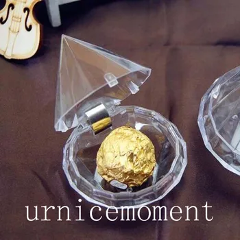 20buc/12pcs Creativ Plastic Transparent Forma de Diamant Cutie de Bomboane de Nunta Favoarea Cutii de Bomboane Titularii de Cadouri de Nunta Dao