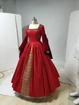 Victorian Regina Elizabeth Tudor Perioada Gotic Faire Tudor rochie de cosplay costum Anne Boleyn rochie