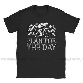 Noutatea MTB Plan Pentru ziua de Azi Mountainbike T-Shirt pentru Bărbați Gâtul Rundă T Camasi Bicicleta Biker Short Sleeve Tee Shirt Îmbrăcăminte de Vară