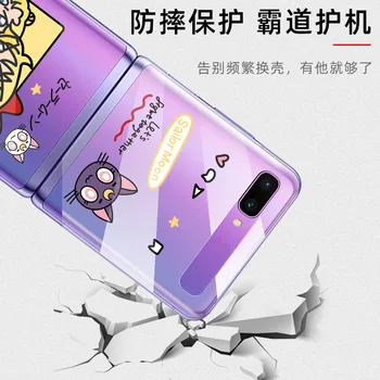 Galaxy Z Flip Pliere Telefon Caz Transparent Un Caz Greu F7000 Caz De Protecție De Sex Feminin F7070 Drop-Rezistent
