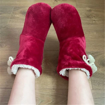 Siddons Iarna Noi Cald Confortabil Femei Cizme Glezna Interior Acasă Pantofi de Culoare Solidă Non-alunecare de Cizme Moi Doamnelor Pantofi de Casa