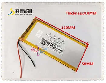 3.7 V 4500mAh 4858110 Polimer litiu-ion / Li-ion baterie power bank tablet pc mp3 mp4 GPS telefon mobil difuzor