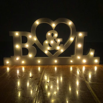 Cadou personalizat masă de nuntă logo-ul și numele de nunta decorate Aprinde Scrisori Personalizate Aprinde LED Numele