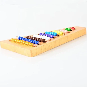 Autentic Șirag De Mărgele Scara Montessori Math Manipulatives Grădiniță Margele De Culoare Scara Și Amenajarea Rack