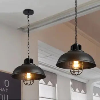 Retro Pandantiv Lumini Industriale cușcă lampă cu kerosen hanglampen Pod de lumină Stil American metal, abajur Corpuri de Bucatarie lampa