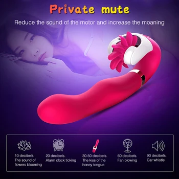 Rotație Penis artificial Vibratoare Sex Oral Limba Lins Jucărie Sexuală de Wellness G Spot Masaj Stimulator Clitoris sex Feminin Jucării Sexuale pentru Femei