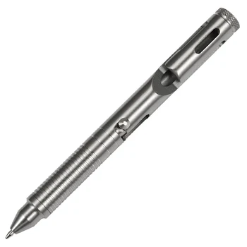 Aliaj de titan Tactical Pen Afaceri Bolt Stilou Pix Metalic Simplu Apăsați Portabil în aer liber EDC Pen