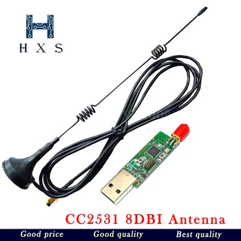 CC2531 Zigbee Emulator CC-USB Programator Depanator CC2540 Sniffer cu antena de 8DBI Modul Bluetooth Conector Downloader Cablu