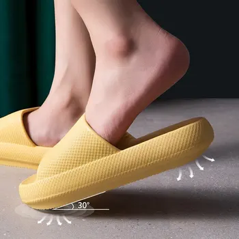 2020 Talpă Groasă Acasă pentru Femei Papuci 4.5 cm Toc Doamnelor Platforma Pantofi Plat Non-alunecare Camera de zi Interior Slide-uri de Femei Papuci de casă