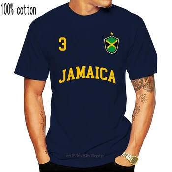 2019 Moda de Vara Jamaica Tricoul cu Numărul 3 Soccers Jamaican Pavilion T Shirt