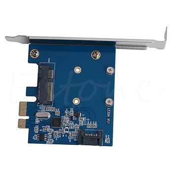 1 buc PCI-E PCIe pentru mSATA SSD SATA 3.0 Combo Extender Adaptor Card 6.0 Gbps
