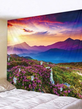 Frumos peisaj marin tapiserie sub apusul de soare de tipar digital 3d agățat de perete decor acasă tapiserie