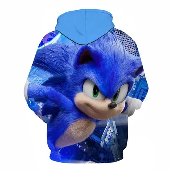 Sonic ariciul 3D Hoodie Coat Jachete 3D Hanorace Pulovere Îmbrăcăminte exterioară Hanorac baieti fete Treninguri Streetwear