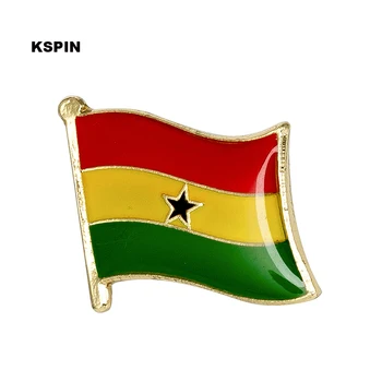 Ghana flag pin pin rever insigna 10buc o mulțime Brosa Icoane KS-0084