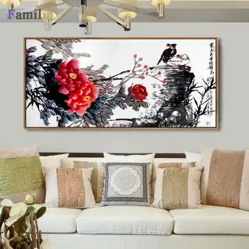 Chineză Peisaj picturi pe pânză Roșie de arțar și barca panza imagini de epocă acasă decorative pe arta de perete pentru camera de zi
