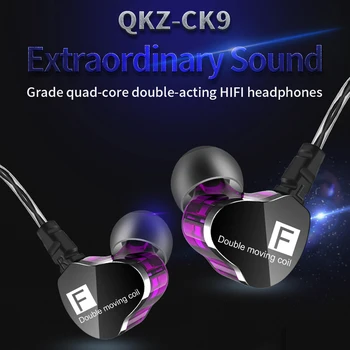 QKZ CK9 Grele Bass HiFi 3.5 mm In-Ear Sport Căști cu Fir Căști cu Microfon HiFi Apel setul cu Cască Cască Sport