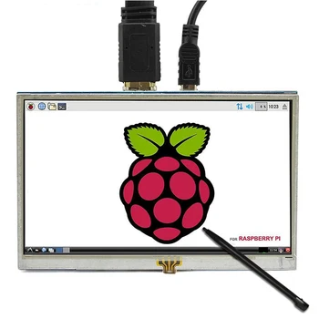 En-gros de Zmeura Pi 5 Inch ecran 800*480 HDMI Ecran LCD Touch screen Kit pentru Raspberry Pi 4B/3B+/3B/ Banana Pi