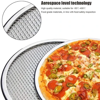 6-14inch Non Stick Pizza Ecran Pan Tavă de Copt Net Nouă fără Sudură Aluminiu Metal Bakeware Multifuncțional de Bucătărie Instrumente de Gătit