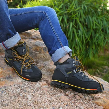 Oamenii Drumeții Pantofi Impermeabil Din Piele Pantofi De Alpinism Și Pescuit Pantofi Noi, Pantofi În Aer Liber Bărbații Mare Sus Cizme De Iarna Trekking Adidas