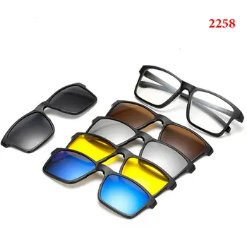 ALIENSOCE Magnet ochelari de Soare Clip-Clip Magnetic pe Bărbați ochelari de Soare Polarizat Clipuri Personalizate baza de Prescriptie medicala Miopie Viziune de Noapte