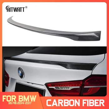 Se potrivesc Pentru BMW X6 Seria X X6 F16 Negru Spoiler-2017 Înaltă Calitate din Fibră de Carbon Material Spoiler Spate Coada Portbagaj Aripa de Boot de Buze