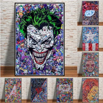 Joker benzi Desenate DC Colaj de Postere Si Printuri de Arta de Perete Pictura pe Perete Imagini Cameră Decor Acasă