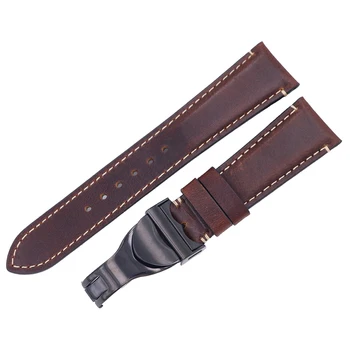 CARLYWET en-Gros 22mm Vintage Autentice din Piele de Culoare Înlocuire Watchband Încheietura Curea Centura Bucle Band Bratari Pentru IWC Tudor